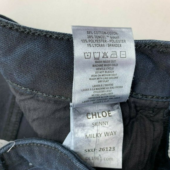 DL1961 Chloe Skinny Jeans Blue‎ Stretch Pockets - Picture 8 of 12